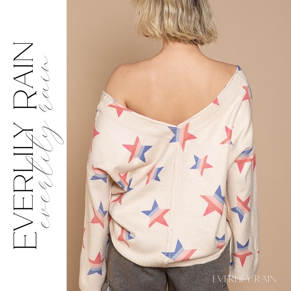 POL Star Print Sweater - Picture 8 of 14